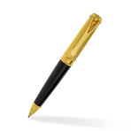 Guilloche Ballpoint Pen // Gold Trim