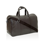 Boston Leather Travel Bag // Brown (16.5"W x 10.5"H x 8.5"D)
