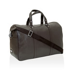 Boston Leather Travel Bag // Brown (16.5"W x 10.5"H x 8.5"D)