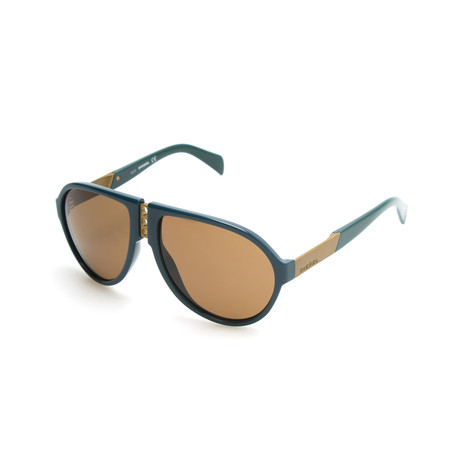 Hastings Sunglasses // Teal + Gold + Gold Lens