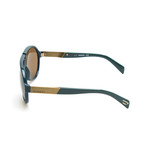 Hastings Sunglasses // Teal + Gold + Gold Lens