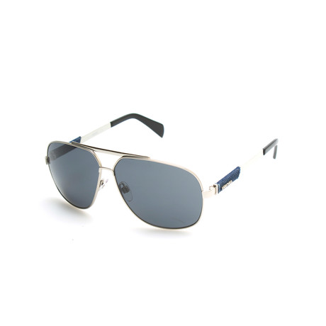 Grant Sunglasses // Gold + Blue Lens