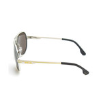 Jaxon Sunglasses // Silver + Gold + Brown Lens