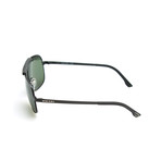 Michael Sunglasses // Black + Green Lens