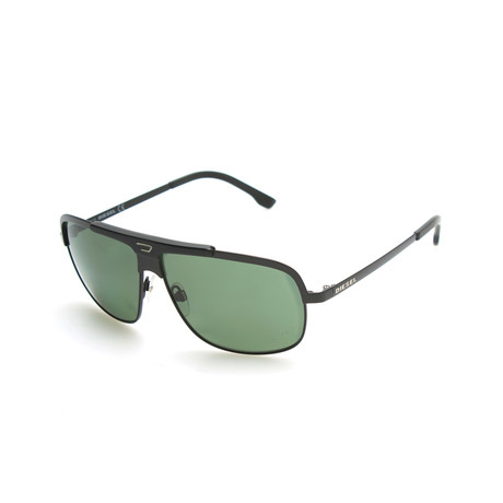 Michael Sunglasses // Black + Green Lens