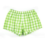 Hampton Plaid Swimmer // Green (XL/36)
