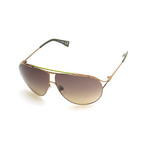 Danny Sunglasses // Gold + Neon Green + Brown Lens