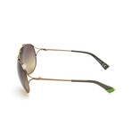 Danny Sunglasses // Gold + Neon Green + Brown Lens