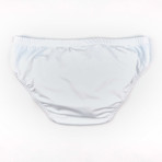 Freestyle Stripe Swim Brief // White (S/30)