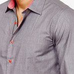 St. Lynn // Lincoln Button-Up // Heather Grey (L)