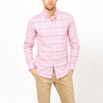 St. Lynn // Button-Up // Salmon Cross Stripe (M)
