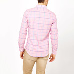 St. Lynn // Button-Up // Salmon Cross Stripe (M)