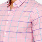 St. Lynn // Button-Up // Salmon Cross Stripe (M)