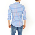 St. Lynn // Button-Up // Baby Blue Cross Stripe (L)