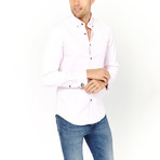 Floral Trim Button-Up // Light Pink (M)