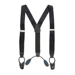 Scottsdale Silk Leather End Suspenders // Black