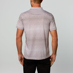 Diffused Squares Polo // White + Red (L)