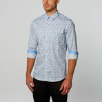 Kaleidescope Western Shirt // Light Blue (L)