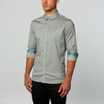 Pixels Button-Up Shirt // Mint (L)