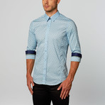 Cross Dot Button-Up Shirt // Light Blue (L)