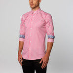 Bold Stripe Shirt // Pink (L)