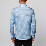 Diamond Striped Button-Up Shirt // Blue (XL)