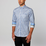 Mirror Image Button-Up Shirt // Blue (XL)