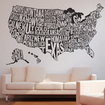 USA Map (35"W x 22"H)