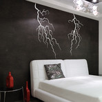 Double Lightning Bolt (38"W x 36"H)