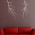 Double Lightning Bolt (38"W x 36"H)