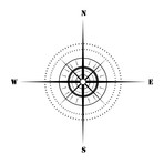 Map Compass Vinyl (36"W x 36"H)