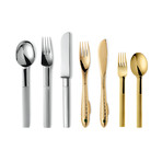 Nobel Steel // Gold + Silver Flatware