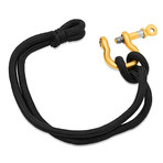 Nylon Screw Clasp Bracelet // Black + Gold