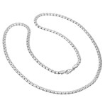 Flat Chain Necklace // Silver