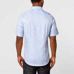 Short Sleeve Button-Up // Light Blue Dottled (S)