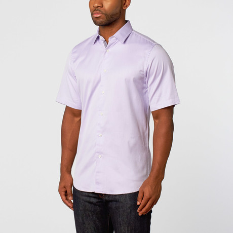 Short Sleeve Button-Up // Lavender (S)