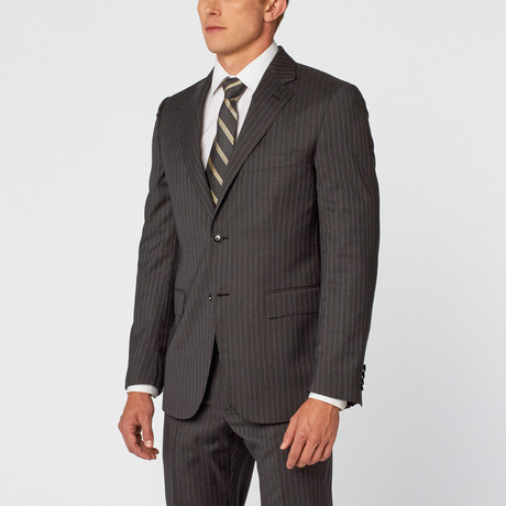 Heathered Pinstripe Suit // Grey (US: 48R)