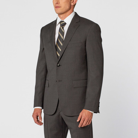 Narrow Pinstripe Suit // Grey (US: 48R)