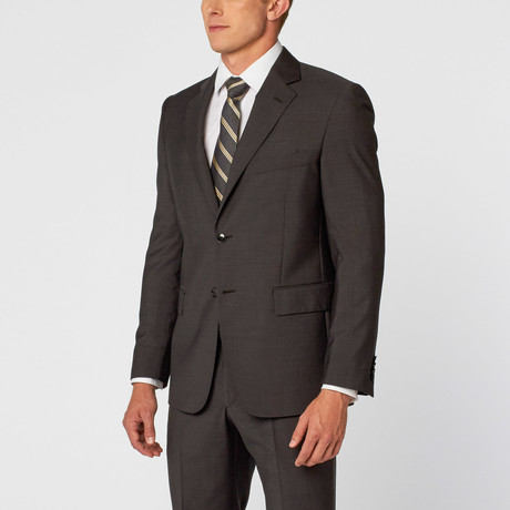 Heathered Narrow Stripe Suit // Grey (US: 48R)