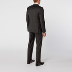 Textured Pinstripe Suit // Dark Grey (US: 54R)