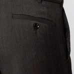 Textured Pinstripe Suit // Dark Grey (US: 54R)