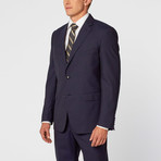 Textured Stripe Suit // Navy Blue (US: 50R)