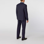 Textured Stripe Suit // Navy Blue (US: 50R)