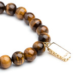 Grand Tiger Eye Bracelet // Gold