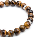 Grand Tiger Eye Bracelet / Silver