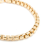 5mm Venetian Box Chain Bracelet // 18k Gold (7")
