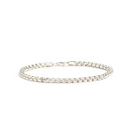 4mm Venetian Box Chain Bracelet // Silver (7")