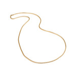 4mm Venetian Box Chain Necklace // 18k Gold (24")
