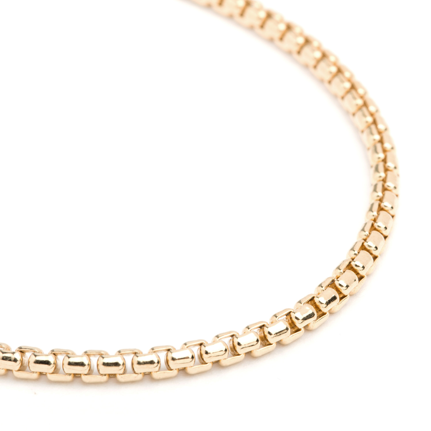 4mm Venetian Box Chain Necklace 18k Gold 24 Bv And Co Touch Of Modern 