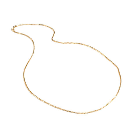 2.5mm Venetian Box Chain Necklace // 18k Gold